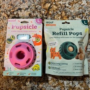 WOOF Pupsicle Treat Dispensing Dog Toy & Treat